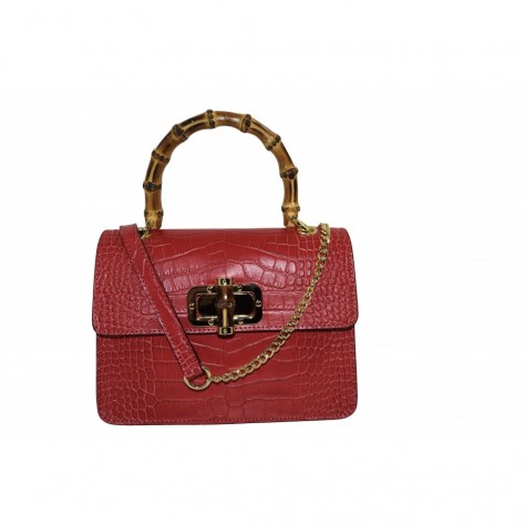 Sac à main en cuir imprimé crocodile              190