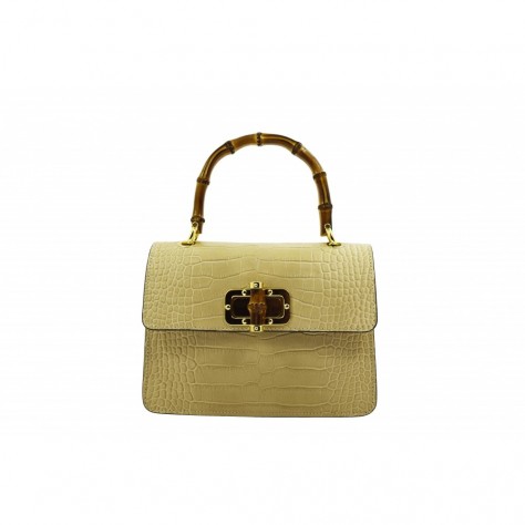 Sac à main en cuir imprimé crocodile              190