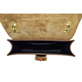 Handbag in crocodile print leather           190