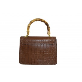 Handbag in crocodile print leather           190
