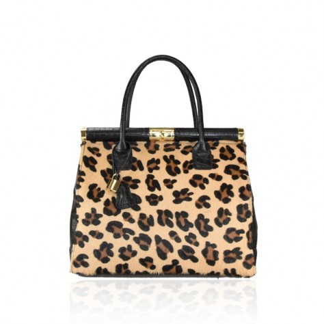 Pony skin and croco leather handbag               201