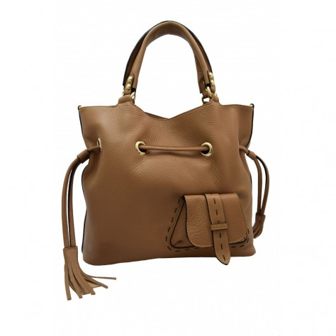 Borsa a spalla di pelle martellata                      204
