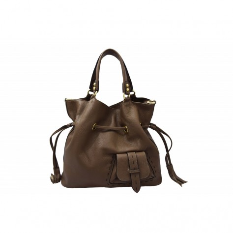 Borsa a spalla di pelle martellata                      204