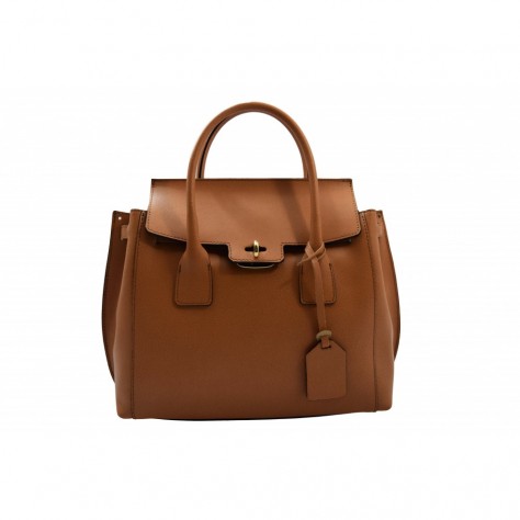 Borsa a mano di pelle safiano                           123