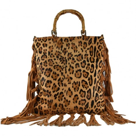 Military print pony skin handbag                       201