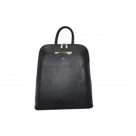 LEATHER BACKPACK WITH METAL...