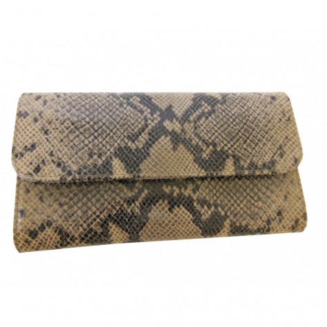 Pochette de soirèe en cuir à imprimé python 110