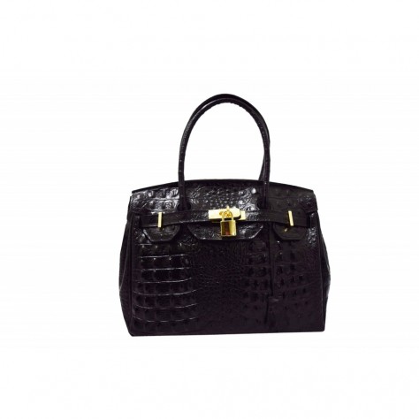 SAC A MAIN EN CUIR IMPRIME CROCODILE      008