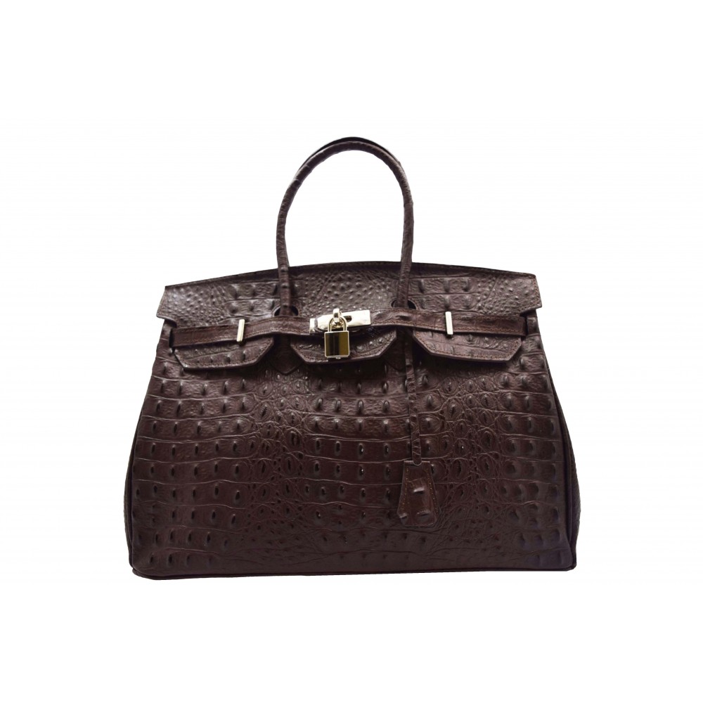 HANDTASCHE  AUS LEDER MIT KROKODIL PRINT    006