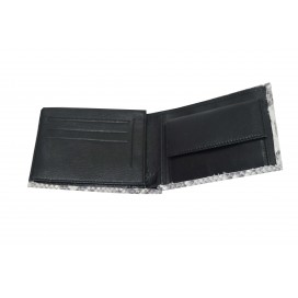 Portefeuille homme en cuir à imprimé python  087P