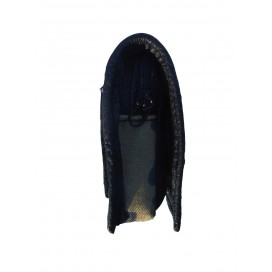 Tabakhalter aus schwarzem Leder              010