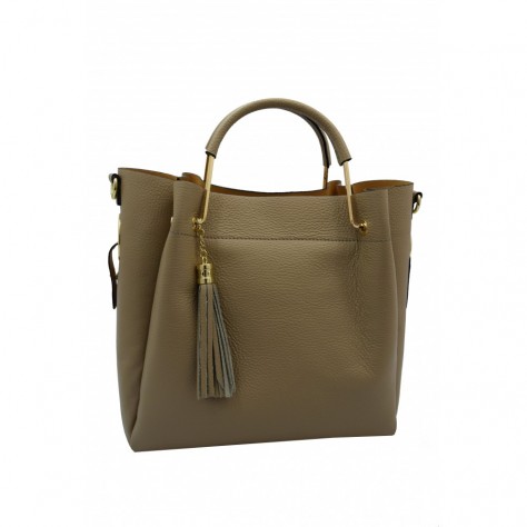 Borsa a mano media di pelle martellata          132