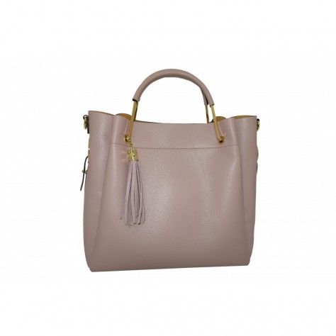 Borsa a mano media di pelle martellata          132