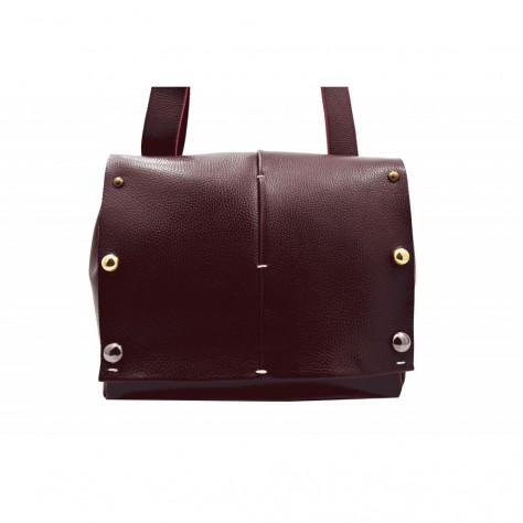 Borsa a tracolla di pelle bovina con borchie    173
