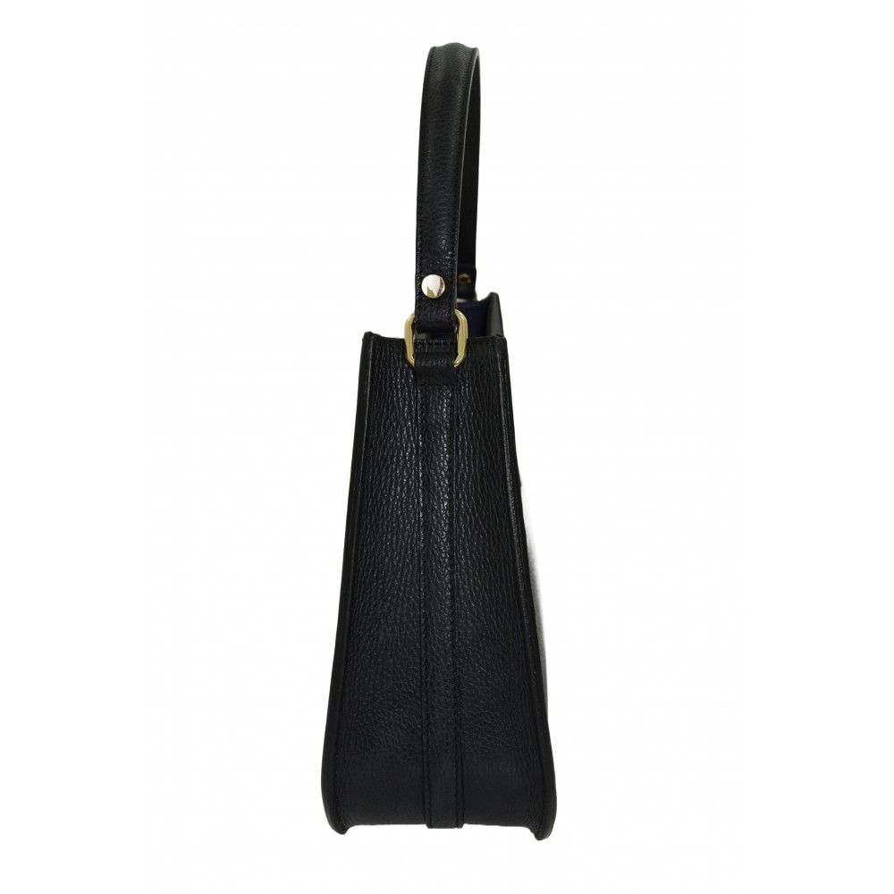 Sac à Main Femme Noir, Simili Cuir Texture Animalière (peau De Poney), Marque Faith - Occasion