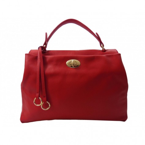 Borsa a mano media di pelle martellata 57