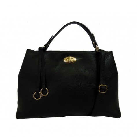 Borsa a mano media di pelle martellata     57