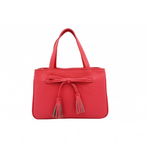 BORSA A MANO DI PELLE CON FIOCCO   135