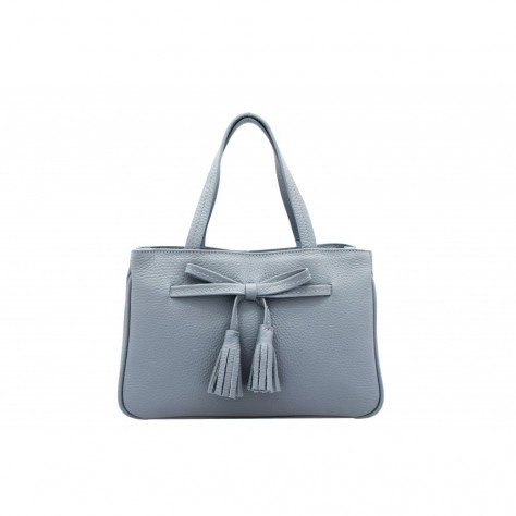 BORSA A MANO DI PELLE CON FIOCCO   135